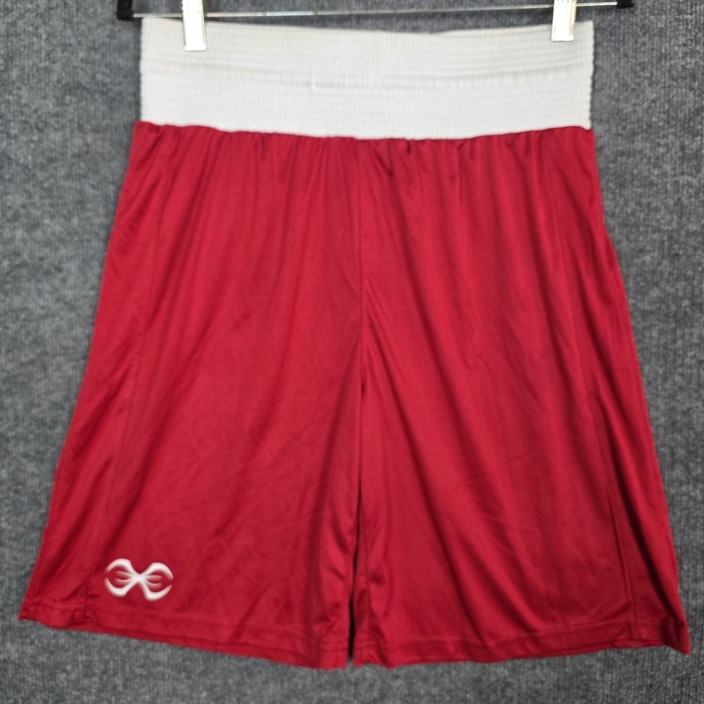 Sting Men's Boxing Shorts SZ M Red MMA Basketball Training Wide Waistband Gym